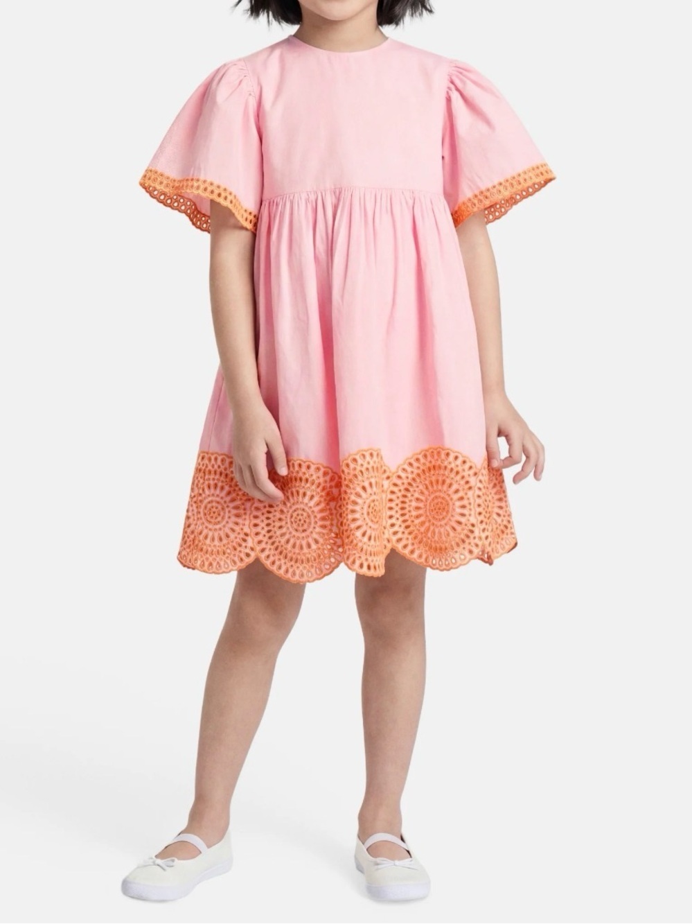 Stella McCartney Kids Popeline Organic Cotton Short Sleeve Dress Girls Sz 5 New